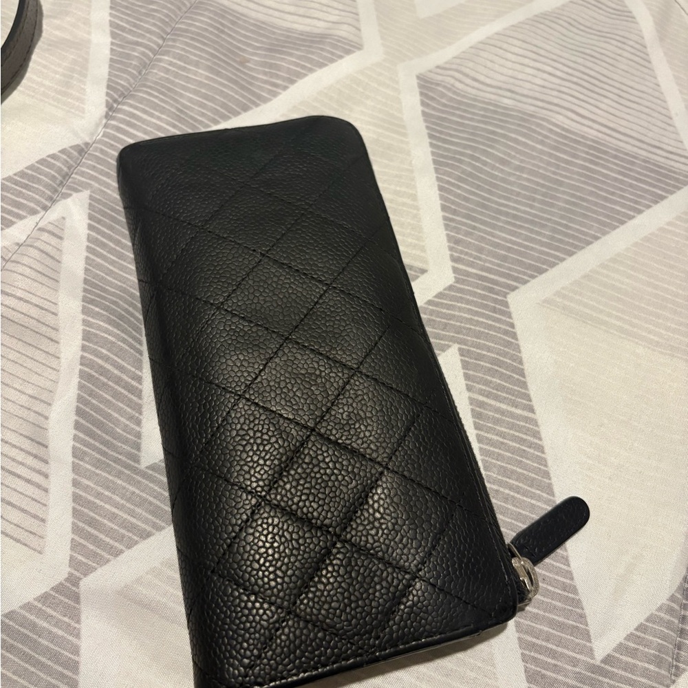 CHANEL Black Quilted Wallet